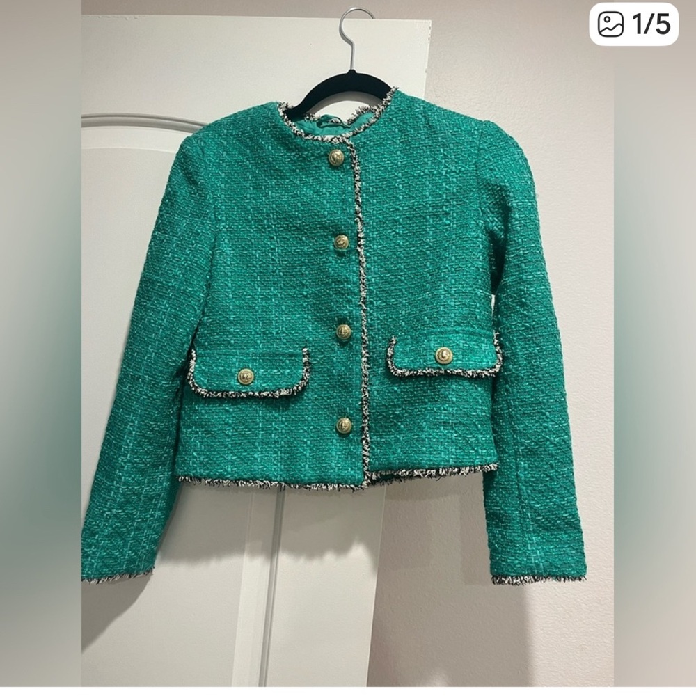 2 different color and style Bundle of green tweed jacket and pink Green  Jacket